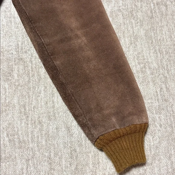 Vintage Men's Large Fieldmaster Suede Leather Brown Jacket Bomber style Sears - Picture 3 of 5